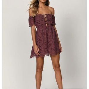 Mauve lace dress